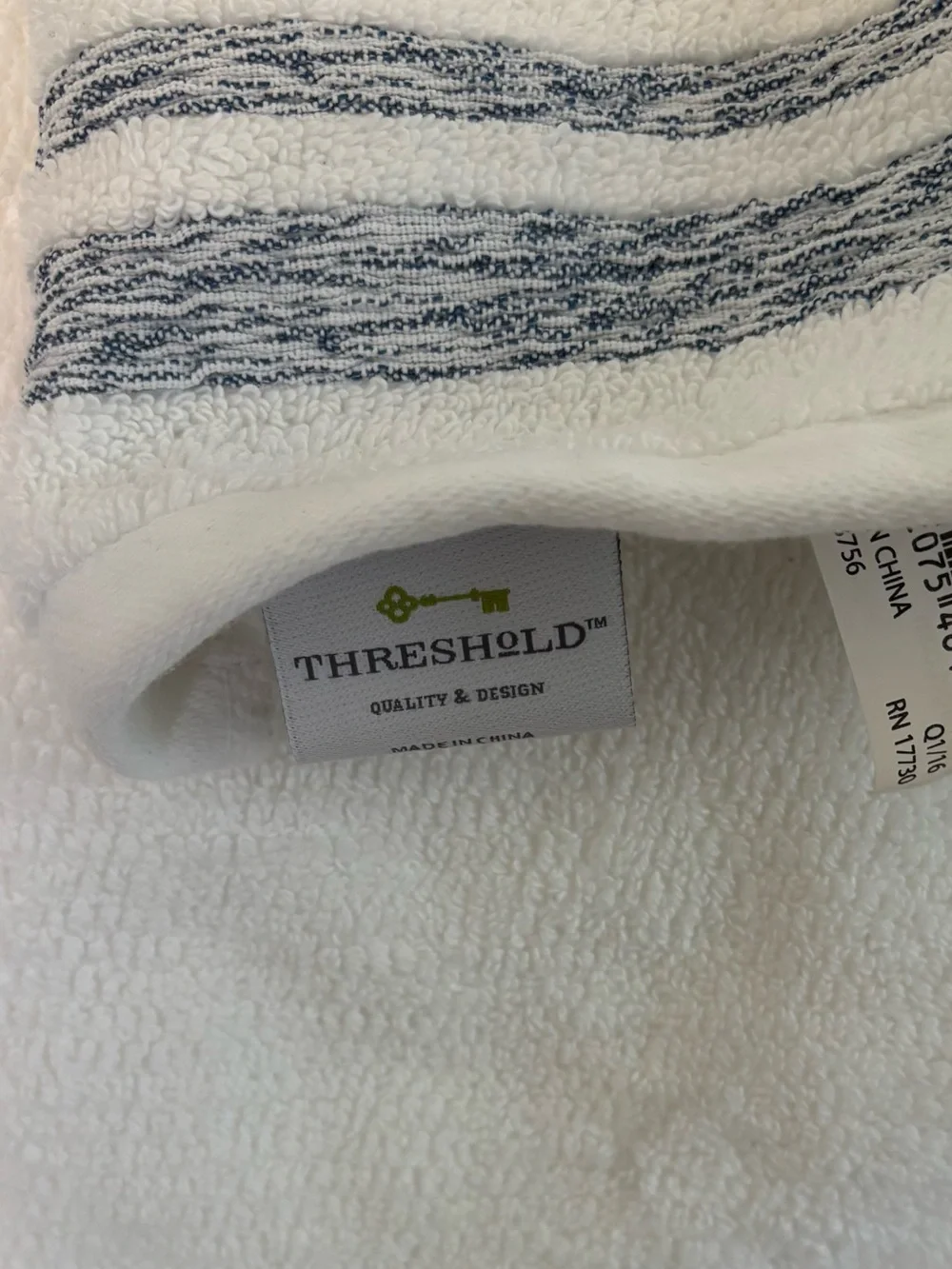 Threshold Set of 2 Monogrammed Bath Towels - J